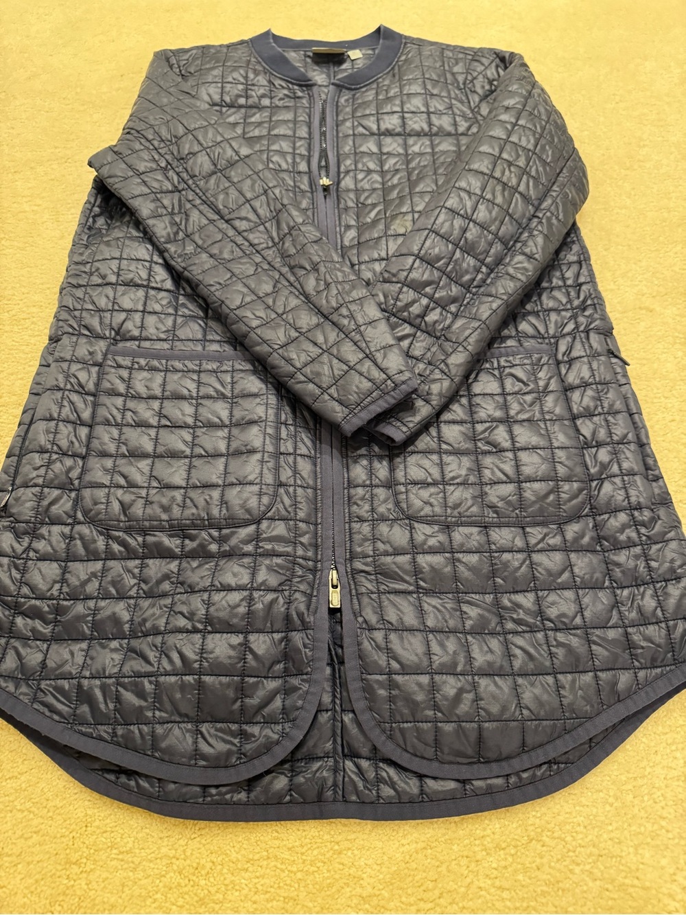 Athleta Navy Quilted Lightweight Jacket